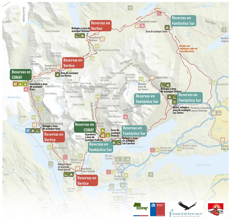 mapa reserva campings